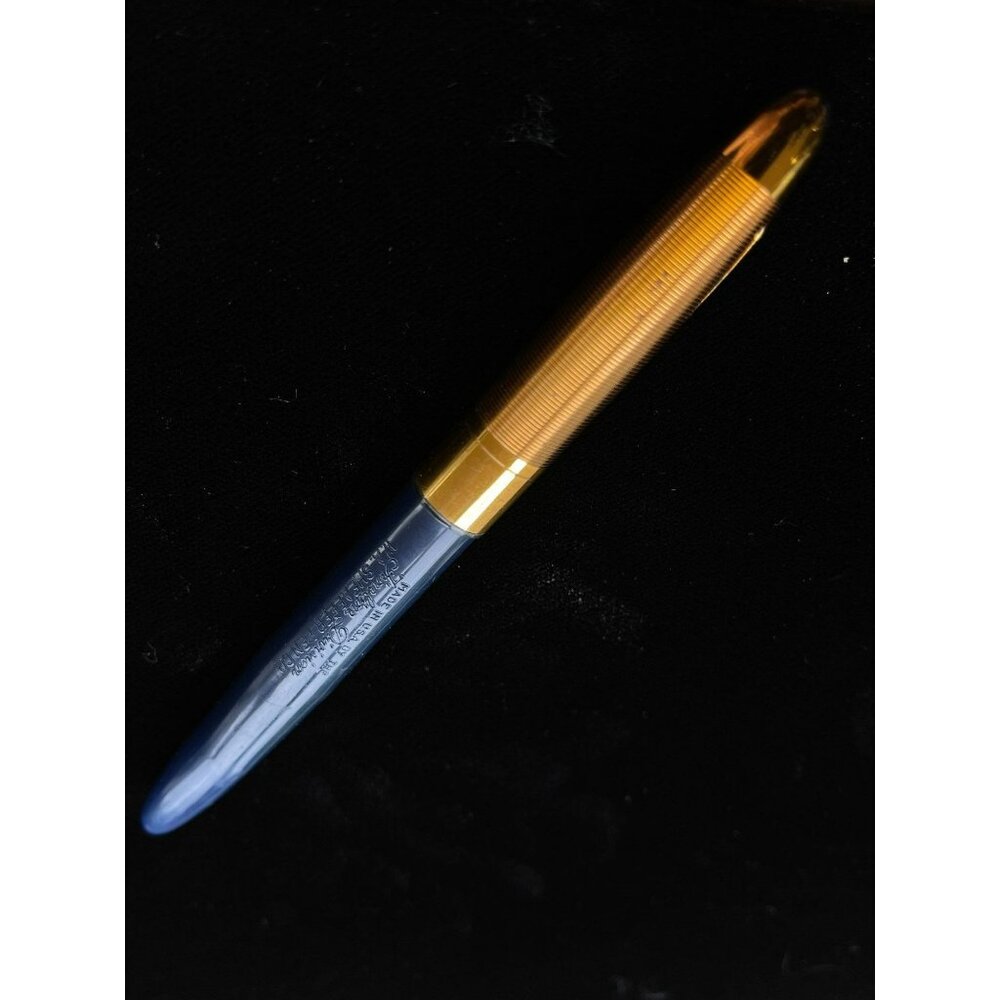 Vintage Sheaffer Fineline Blue eith Gold Cap Fountain Pen with Fineline 341 Nib